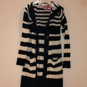 Black and white striped jacket